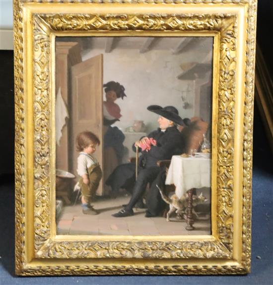 Alfred Van Muyden (1818-1898) Words of Wisdom 15.5 x 12in.